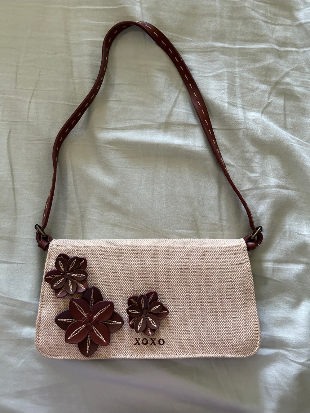XOXO Bag with Brown Floral Accents